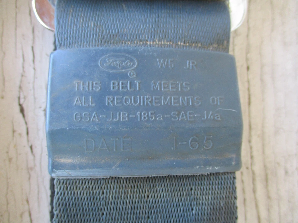 1965-1968 FORD THUNDERBIRD FAIRLANE COMET GALAXIE MERCURY BLUE SEAT BELTS OEM - Image 2 of 4