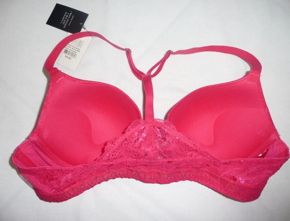 NWT Scandale Paris Virtual Red Shimmer Push-Up Bra Y Strap Front Closure 34b - Image 2 of 3