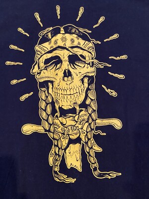 Classic Vans Off the Wall black skull t-shirt size L | eBay