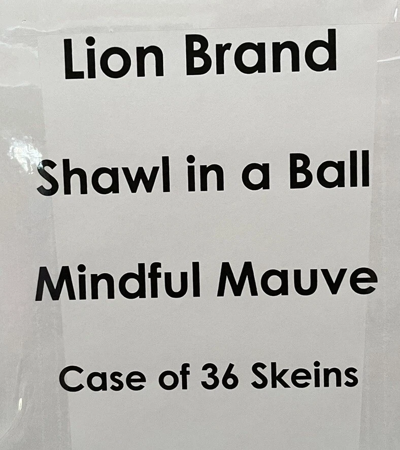 Lion Brand Shawl in a Ball Yarn "Mindful Mauve" 36 Skeins #1009 - Image 2 of 4