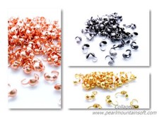 The Beadsmith Round Bead Tips - Choice of Colours - Pack of 50