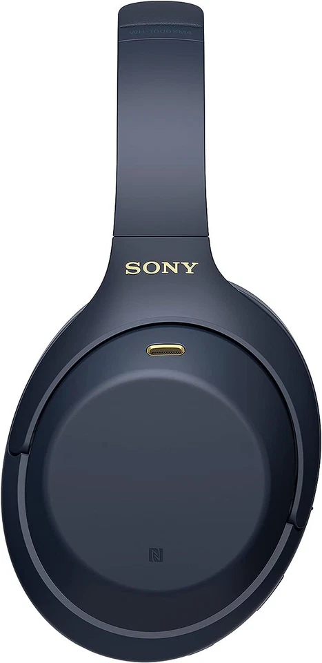 Cuffie wireless Sony WH-1000XM4 co cancellazione del rumore stile over-ear blu B - Immagine 4 di 4