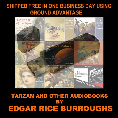 EDGAR RICE BURROUGHS COLLECTION. 168 HRS OF AUDIOBOOKS ON A USB FLASH DRIVE!