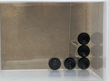 LEGO Parts - Black Plate, Round 1 x 1 - No 4073 - QTY 5