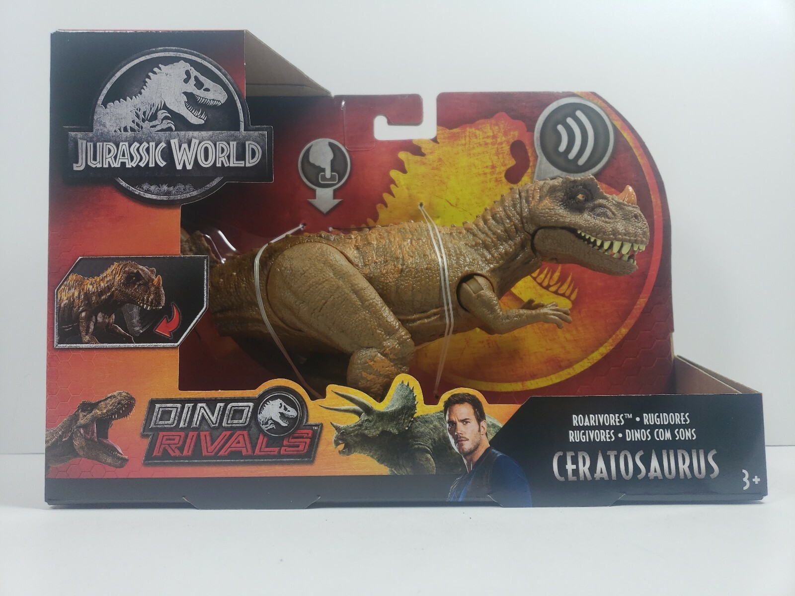 jurassic world roarivores ceratosaurus figure
