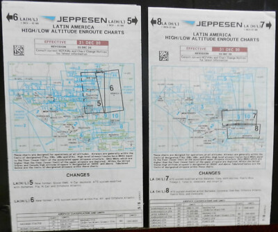 Jeppesen USA Höhenlage 5 bis 8 Unterwegskarten Flugsimulator x2