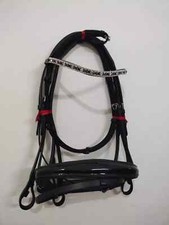 Dressage Leather Horse Bridle Patent Leather Crank Noseband.