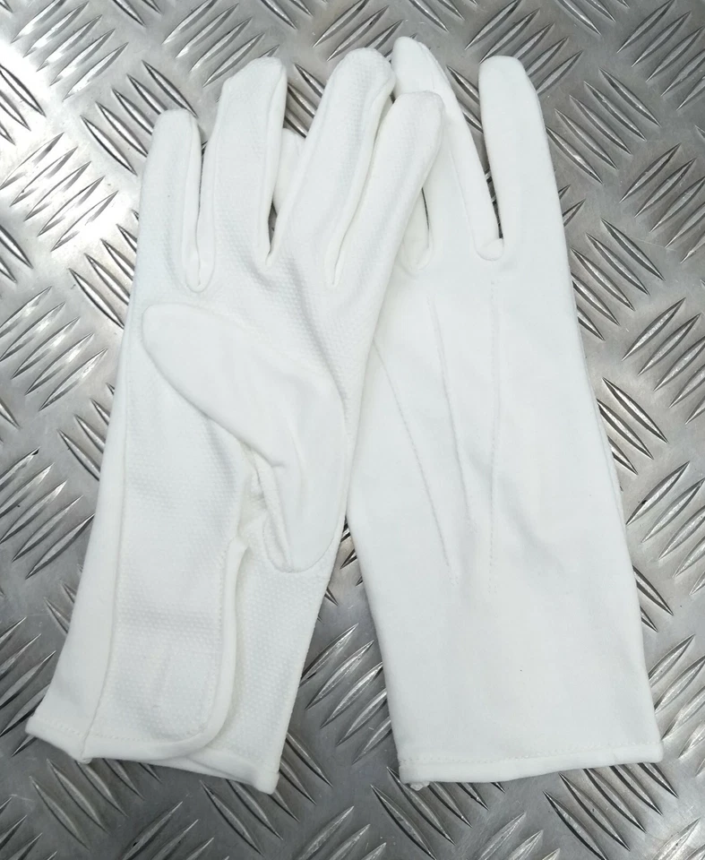 Genuine Military Issue 3 Dart White Parade Ceremonial Dimple Grip Gloves WD4