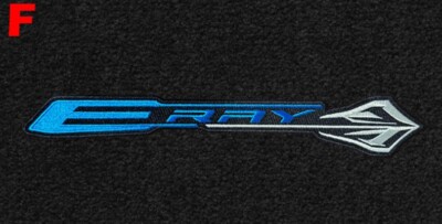 New! 2024 - 2025 Corvette  Carpet Floor Mats Pick logo E-Ray -2pc Front Mats