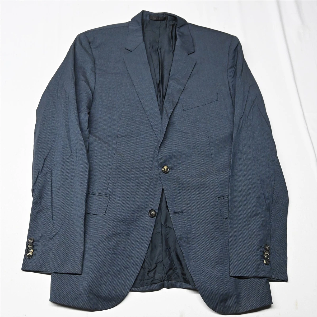 Gilet Homme Hugo Boss En Laine 100% - Cinq Boutons, Taille US 40/IT 50, Bleu Classique