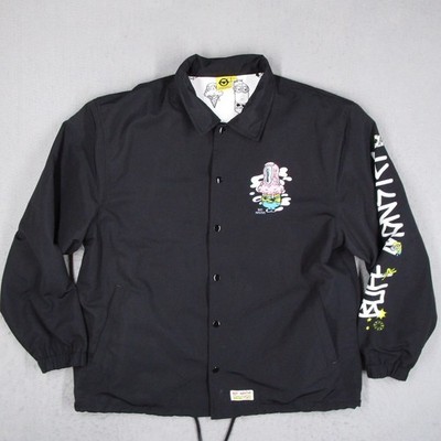 Buff Monster x Minions Coaches Jacket Mens Large Black Graphic