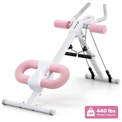 MERACH Bauchtrainer verstellbar, klappbar, mit Kniepolster Core Training Gerät