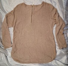 Michael Michael Kors Sweater Womens Zipback Tunic Pullover Knit