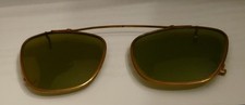 VINTAGE RAY- BAN BAUSCH  LOMB B L CLIP-ON SUNGLASSES Gold Frame Green Lense