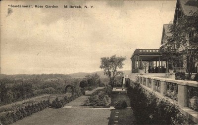Millbrook NY New York Sandanona Rose Garden c1900-20s Vintage Postcard