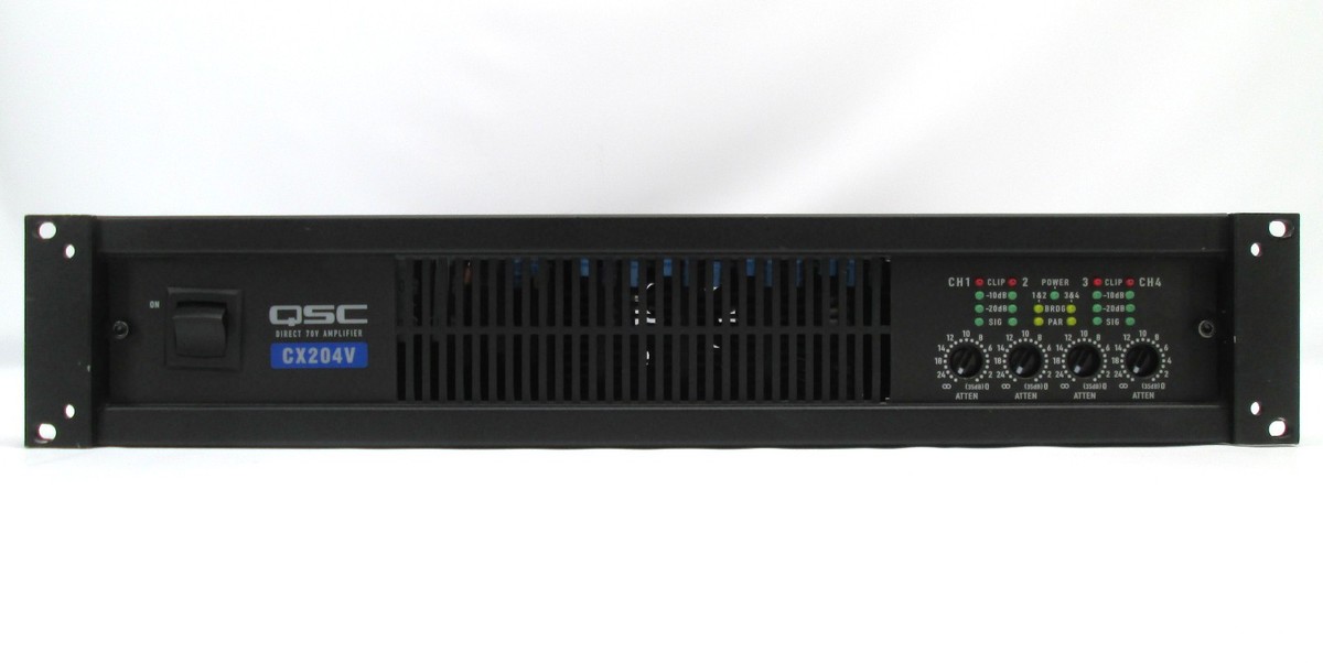Rack Mount QSC CX204V 4-Channel Direct 70V Amplifier 200W | eBay