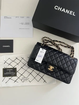 sac chanel Timeless / Classic flap 11.12 - en cuir d'agneau noir - Photo 1/4