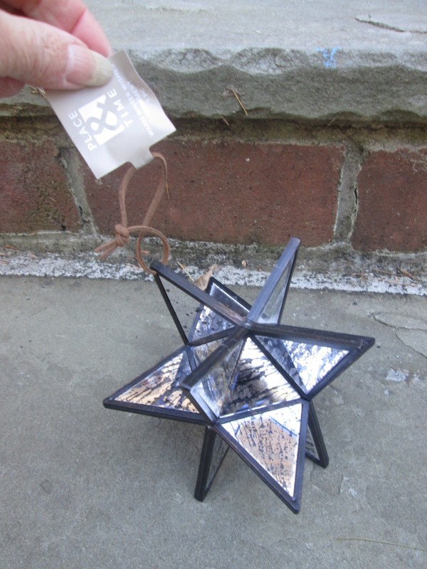COUNTRY  MORAVIAN STAR ORNAMENT MIRROR FINISH FIGURE HANG COLONIAL 18TH C STYLE