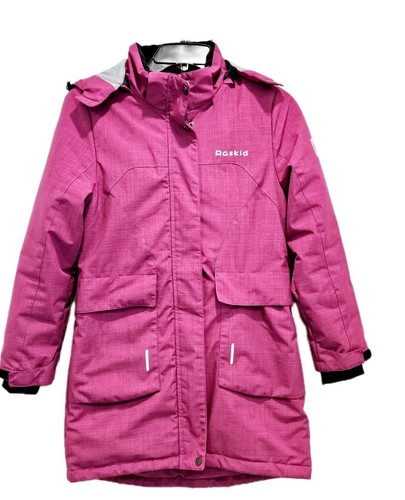Raskid Girls Parka Size 146 Magenta Waterproof Windproof Jacket Detachable Hood