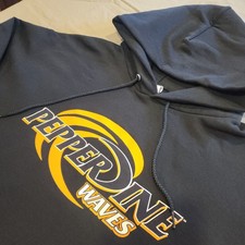 Pepperdine University Waves Champion Hoodie College Sweatshirt Black XL