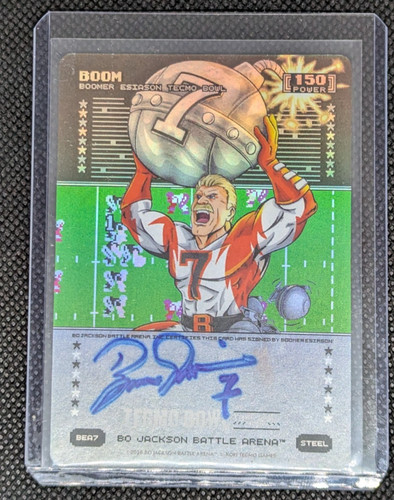 BO JACKSON BATTLE ARENA TECMO BOWL BOOM AUTO STEEL BOOMER ESIASON