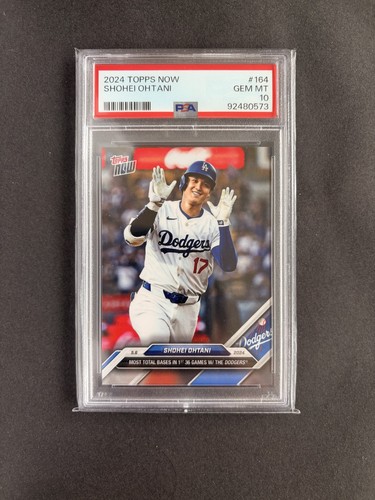 2024 Topps Now #164 Shohei Ohtani Most Total Bases Dodgers PSA 10