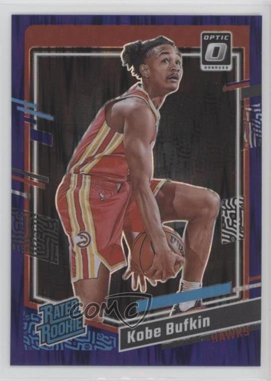 2023 Panini Donruss Optic Rated Rookie Purple Shock Prizm Kobe Bufkin #220 02v3