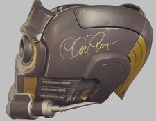 Marvel Legends Star Lord Chris Pratt Signed Helmet Beckett Witnessed