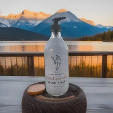 2 PACK ~ FLORA BOTANIKA WILD LAVENDER HAND SOAP BOTTLE 16Oz. HOME & BODY CO. USA