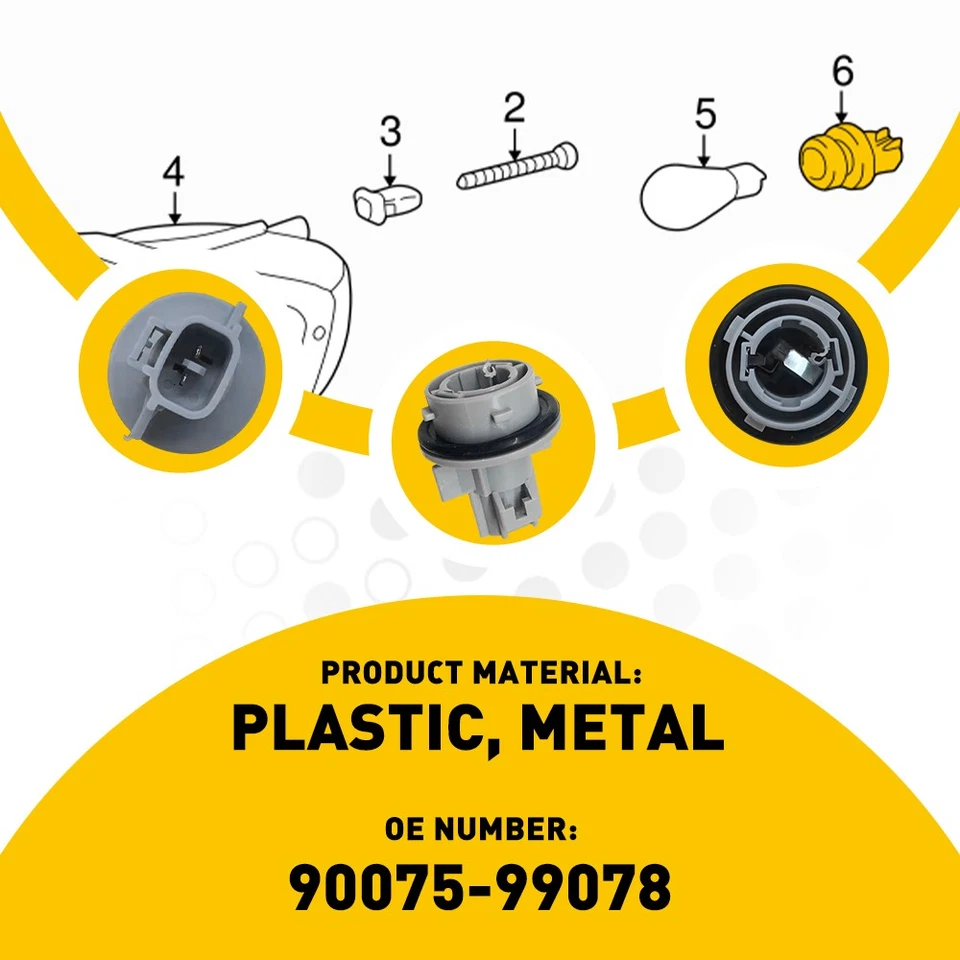 PARA TOYOTA 4RUNNER TACOMA PICKUP SCION tC ENCHUFE DE LÁMPARA DE SEÑAL DE GIRO 90075-99078 Y Foto 4 de 4