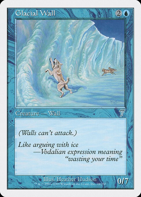 Glacial Wall NonFoil Seventh Edition 78 NM MTG