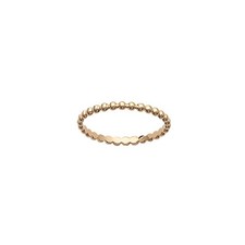 Bague Femme Plaqué Or Anneau Demi Boules 2mm
