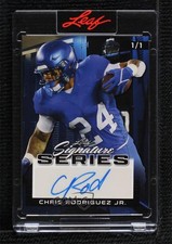 2022 Leaf Signature Series Locker Room 1/1 Chris Rodriguez Jr #SS-CRJ Auto pn1