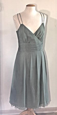 NWOT-Ann Taylor 100% Silk Party Dress Double Straps (Sage Green) Sz 16