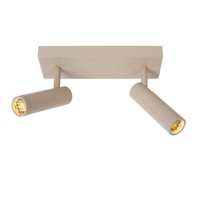 Deckenspot Aluminium Taupe Wohnzimmer 2-Flammig GU10 Deckenstrahler Schlafzimmer