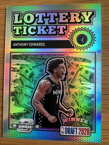 2020-21 Panini Contenders Optic Anthony Edwards RC Rookie Lottery Ticket #1