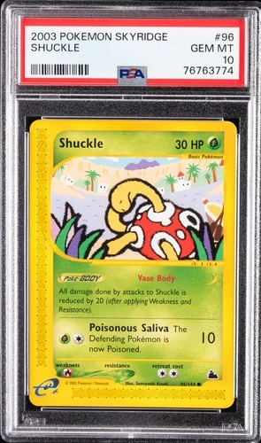 2003 POKEMON SKYRIDGE #96 SHUCKLE PSA 10