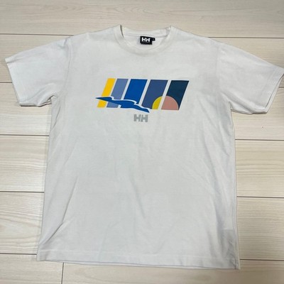 Helly Hansen White M Graphic Logo Short Sleeve T-Shirt Used