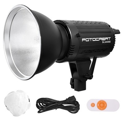 100W Bi Color COB LED Video Light,32100lux/1m 2800K-6500K Bowens Mount Contin...