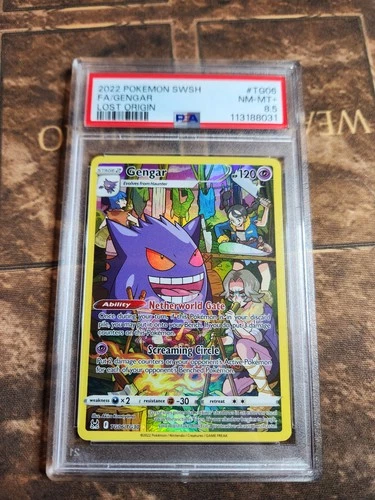 POKEMON 2022 LOST ORIGIN GENGAR FULL ART TG06 PSA 8.5
