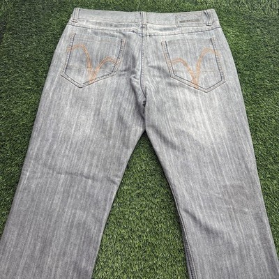 VTG Y2K Raw Industries Straight Jeans Mens 38x32 Gray Denim Relaxed