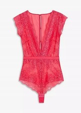 Stringbody ohne Bügel Gr. 40/42 Dunkelpink Damen-Dessous Unterhemd Neu*