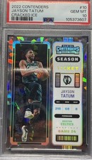2022-23 Contenders Jayson Tatum Season Ticket Cracked Ice /25#10 First on print 