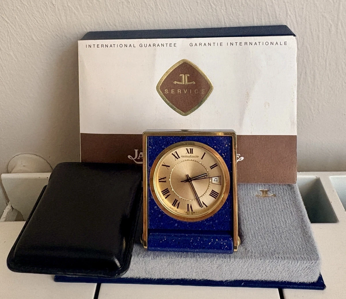 Vetrina Porta Orologi Jaeger-LeCoultre Vintage Anni 70/80 - Scatola Da Collezione In Tessuto
