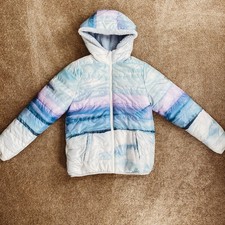 EUC Abercrombie Kids Girls Size 15/16 Cozy Winter Puffer Coat Reversible Jacket