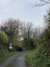 Photo A3 No way straight ahead Rhydywrach The bales of hay are stored on c2021