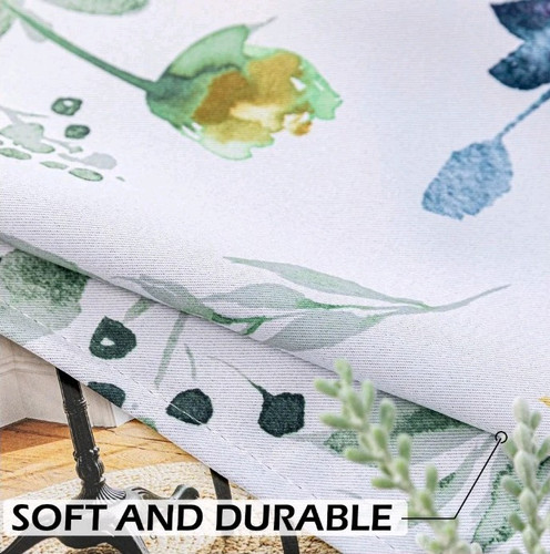 MYSKY HOME Floral Curtains 84" Long Thermal Insulated Room Darkening Curtains - Picture 4 of 7