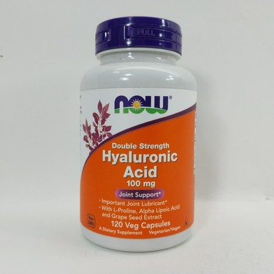 Now Foods Hyaluronic Acid Double Strength 100 mg 120 Veg Capsules