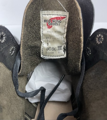 Red Wing Uomo Iron Ranger 8086 Carbone Ruvido e Resistente Heritage Taglia 10 D Secondi - Foto 15 di 18