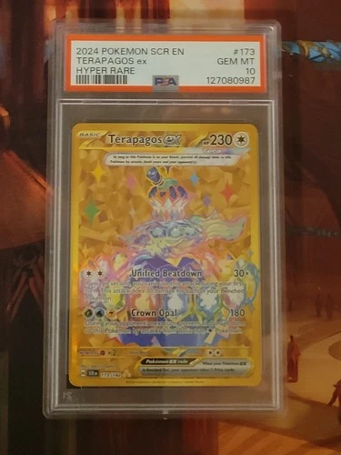 2025 POKEMON PRE EN-PRISMATIC EVOLUTIONS HYPER RARE #180 TERAPAGOS EX PSA 10